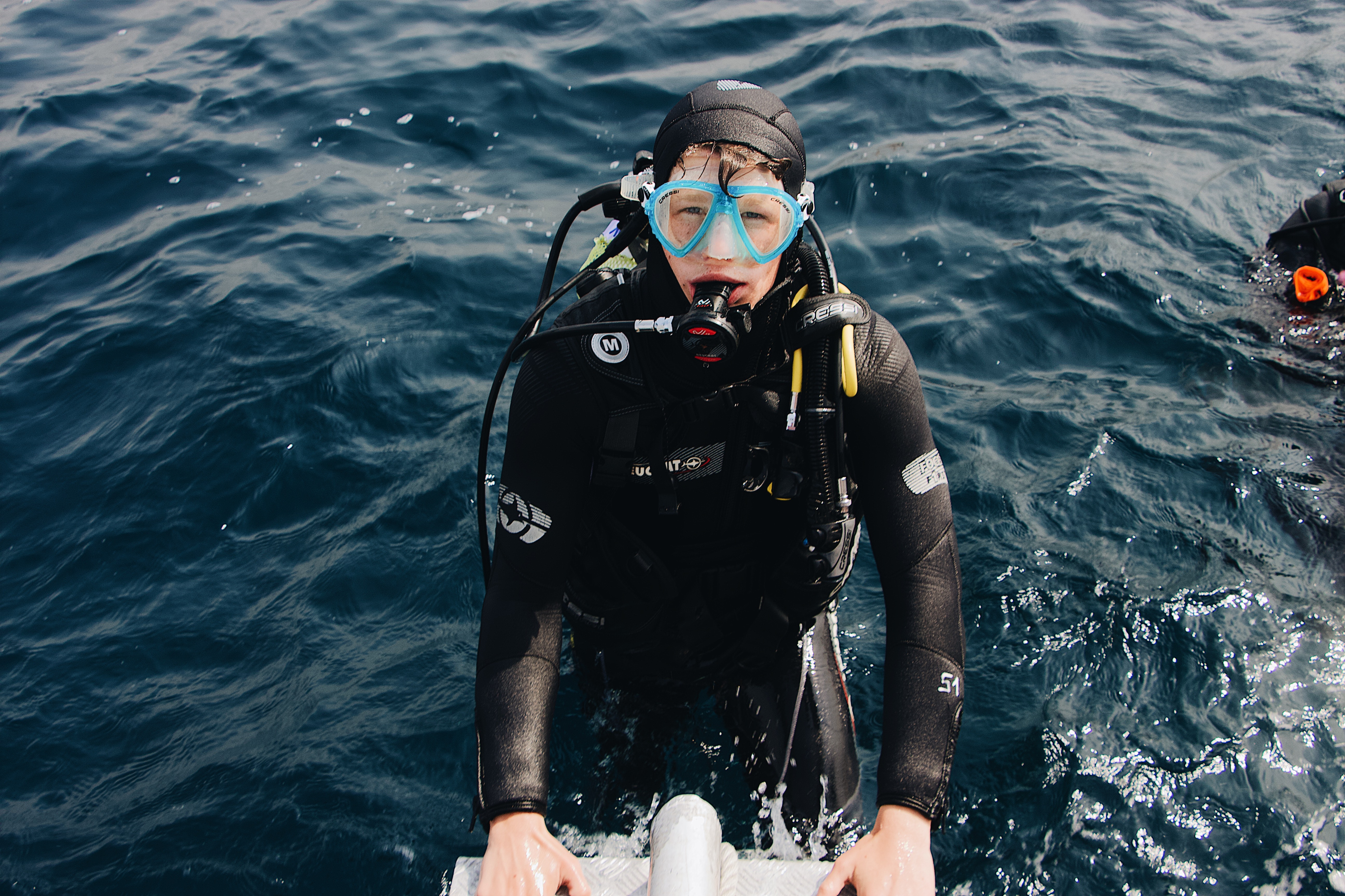 Young scuba diver